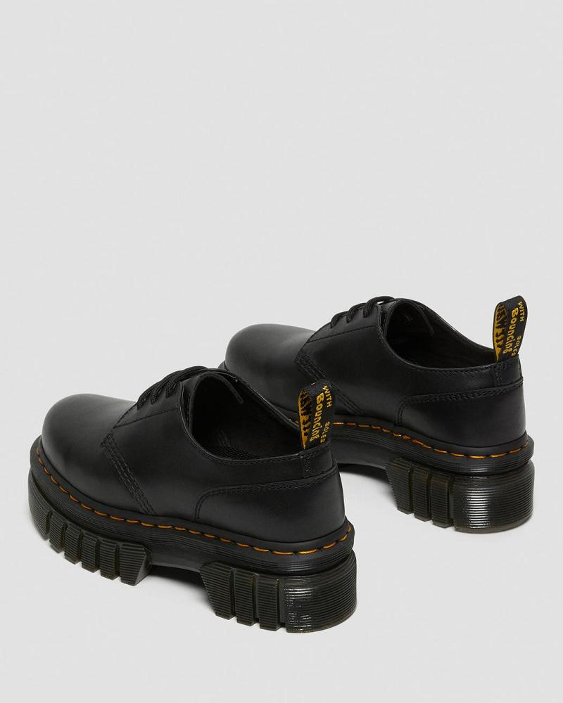 Zapatos Plataforma Dr Martens Audrick Nappa Cuero Mujer Negros | MX 405BEX